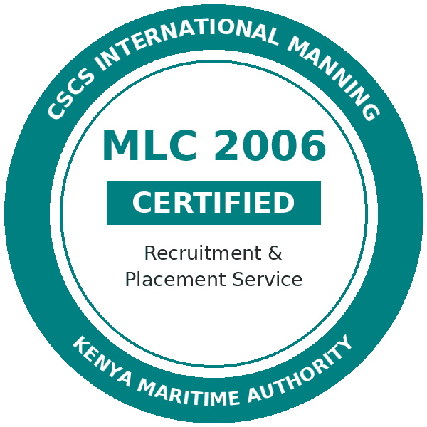 MLC 2006 certified: KMA-licensed seafarer recruitment and placement service. Click to view the certificate.
